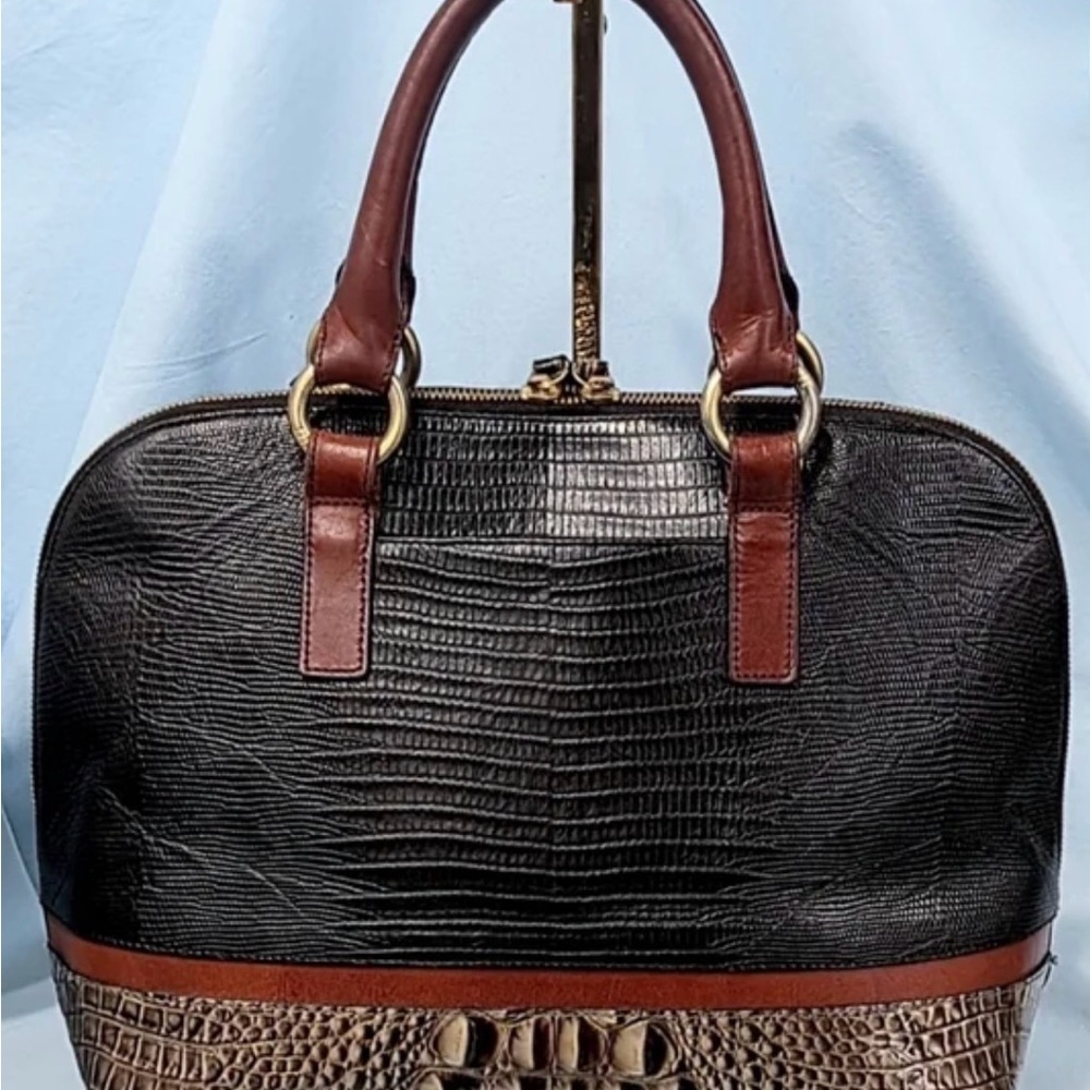 Brahmin Vivian in Locket Glossy Tri-Color